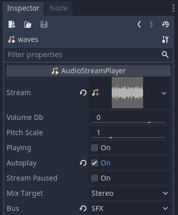 Setting the bus in an AudioStreamPlayer