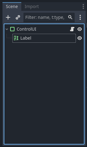 Image of input prompt scene in Godot editor